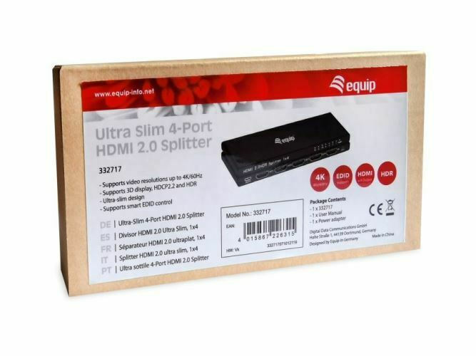 20220114105957_972ae133 Equip HDMI 2.0 4-Port 4K/60Hz HDMI Splitter 332717 - Image 3