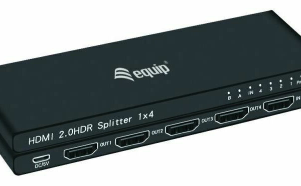 Equip HDMI 2.0 4-Port 4K/60Hz HDMI Splitter 332717