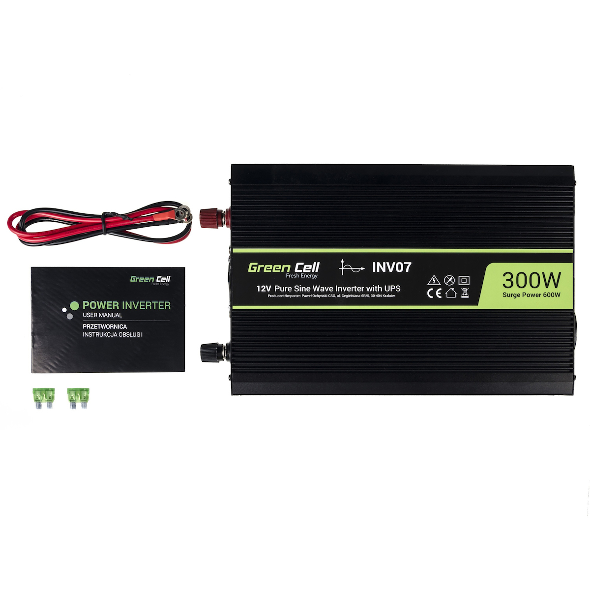 20220114170846_3b6bd0b4 Green Cell Inverter Αυτοκινήτου Καθαρού Ημιτόνου 600W για Μετατροπή 12V DC σε 220V AC - Image 3