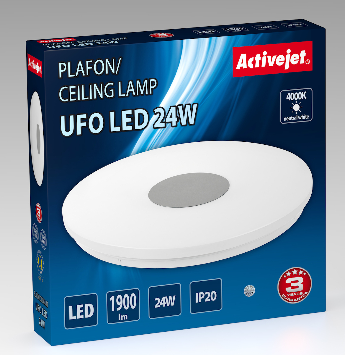 20220117191957_0670da02 Active Jet AJE-UFO Πλαφονιέρα 38εκ. LED με Τηλεχειριστήριο - Image 2