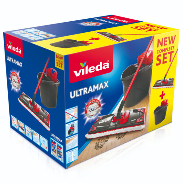 Vileda Σετ Κουβάς με Σφουγγαρίστρα με Μικροίνες Ultramax Set box 140910