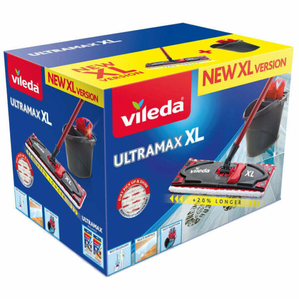 Vileda Σετ Κουβάς με Σφουγγαρίστρα με Μικροίνες Ultramax XL Set Box 160932