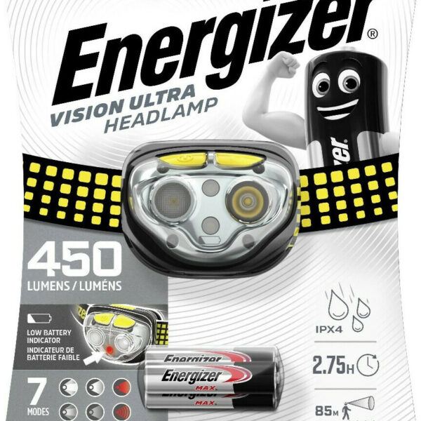 Energizer Vision Ultra Στεγανός Φακός Κεφαλής LED 450lm