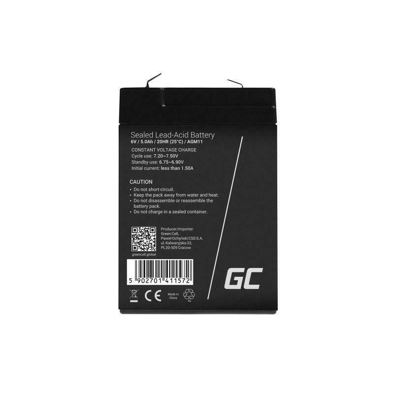 20220215130254_0870f207 Green Cell με Χωρητικότητα 5Ah και Τάση 6V AGM11 1τμχ - Image 2