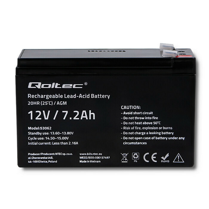 20220215130256_9a636410 Qoltec με Χωρητικότητα 7.2Ah και Τάση 12V 53062 1τμχ - Image 2