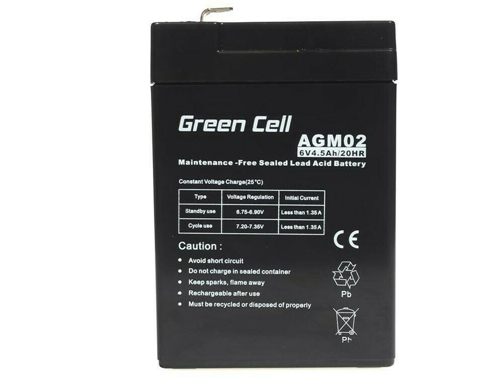 20220215130549_3e287ba0 Green Cell με Χωρητικότητα 4.5Ah και Τάση 6V AGM02 1τμχ - Image 2