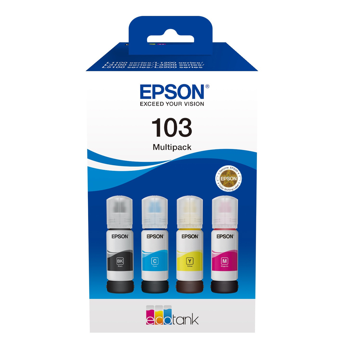 Epson 103 Γνήσιο Πακέτο 4 Μελανιών Εκτυπωτή InkJet Κίτρινο / Κυανό / Ματζέντα / Μαύρο (C13T00S64A)