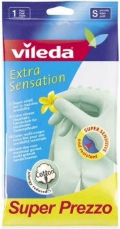 20220222165041_fbc38085 Vileda Γάντια Καθαριότητας Extra Sensation Πλαστικά Large Πράσινα 2τμχ - Image 2