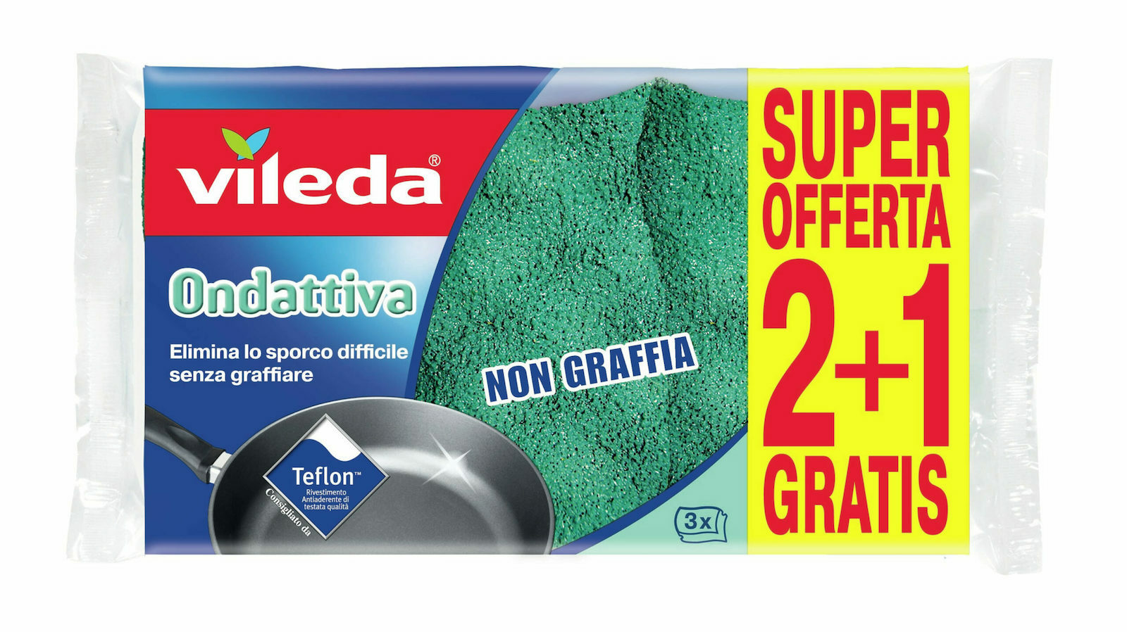 20220301160503_843010fe Vileda Pur Active Σετ Σφουγγάρια Πιάτων 2τμχ - Image 2