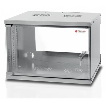 20220302171032_b197b7dd Techly 19" 6U prof. 320 Επιτοίχια Καμπίνα Rack 6U 50x32x35cm Γκρι I-CASE EL-1006G32 - Image 2
