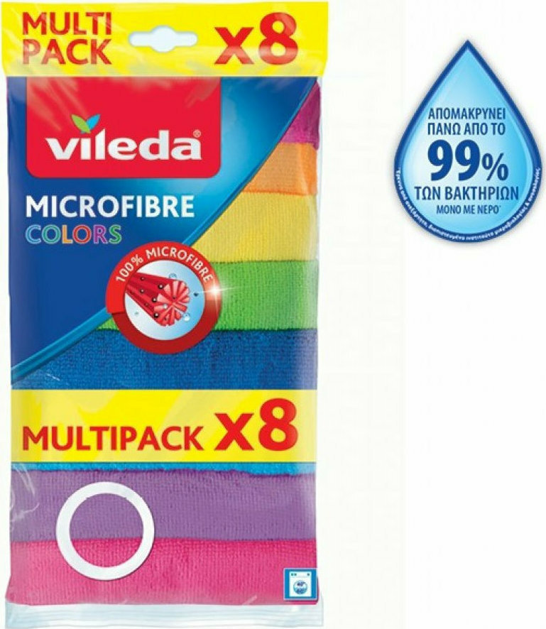 20220303094620_b7a21a15 Vileda Colors Πανάκια Καθαρισμού με Μικροΐνες Γενικής Χρήσης Πολύχρωμα 30x30εκ. 8τμχ - Image 2