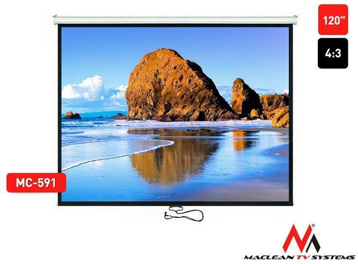 Maclean Energy Οθόνη Προβολής Projector Οροφής με Λόγο Εικόνας 4:3 180x240cm / 120"