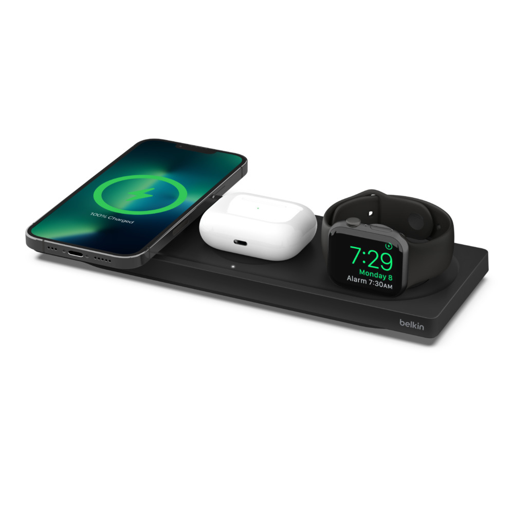20220314141327_ba5bb2d9 Belkin 3in1 ChargePad WIZ016VFBK Magsafe - Image 2
