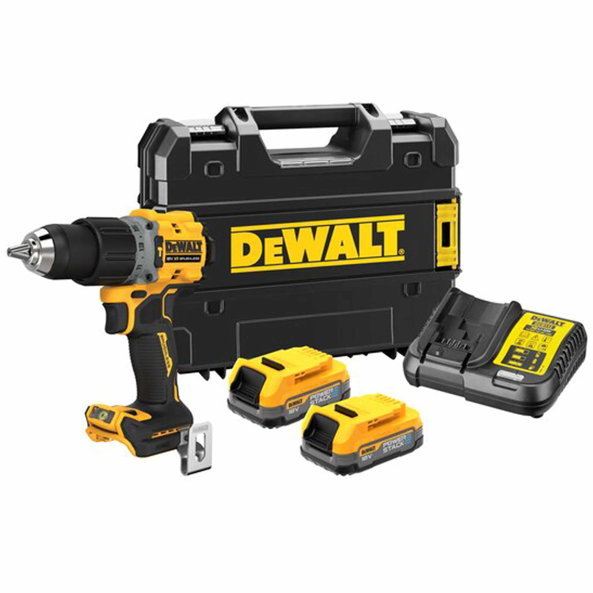 20220317113240_dewalt_x_powerstack_kroustiko_drapanokatsavido_mpatarias_18v Dewalt PowerStack Κρουστικό Δραπανοκατσάβιδο Μπαταρίας Brushless 18V 2x1.7Ah DCD805E2T - Image 1