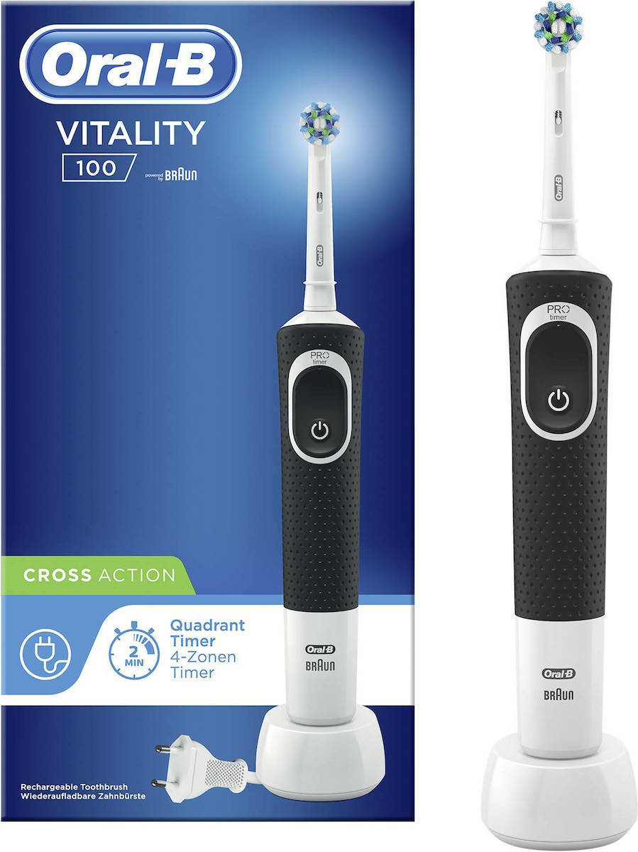 20220329133027_oral_b_vitality_100_cross_action_black Oral-B Vitality 100 Cross Action - Image 1
