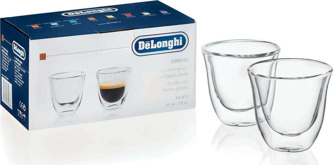 20220510152700_delonghi_set_flitzania_espresso_gyalina_diafana_60ml_2tmch De'Longhi Σετ Φλιτζάνια Espresso Γυάλινα Διάφανα 60ml 2τμχ - Image 1