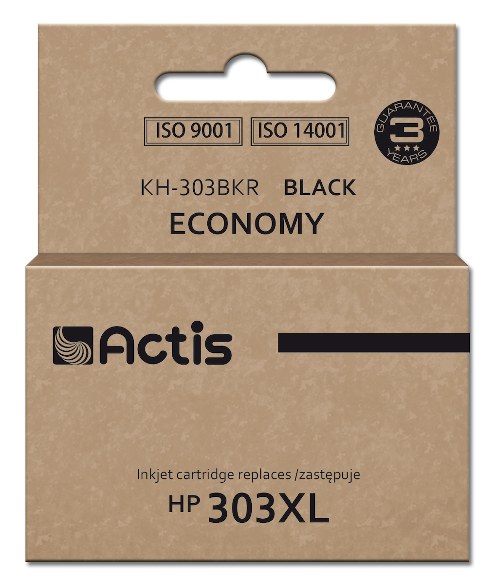 Actis Συμβατό Μελάνι Εκτυπωτή InkJet HP 303XL T6N04AE 600 Σελίδων 20ml Μαύρο - Image 1