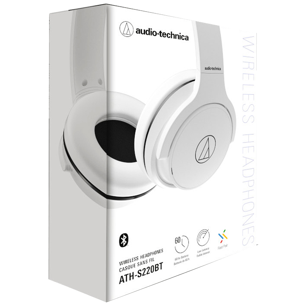 20220603165627_8a4dc02e Audio Technica ATH-S220BT Bluetooth / 3.5mm με 60 ώρες Λειτουργίας Λευκά - Image 2