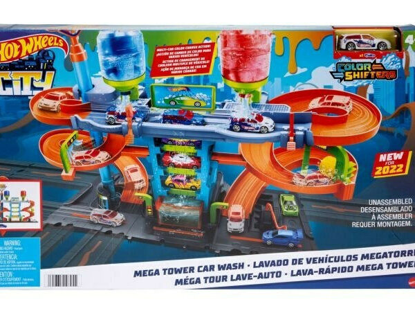 Hot Wheels Mega Πλυντήριο Χρωμοκεραυνών για 4+ Ετών