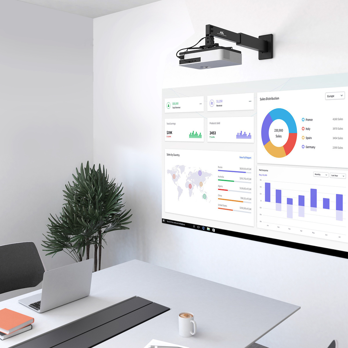 20220615150836_66a044cc Maclean Energy Βάση Projector Τοίχου Maclean με Μέγιστο Φορτίο 15kg Μαύρη - Image 9