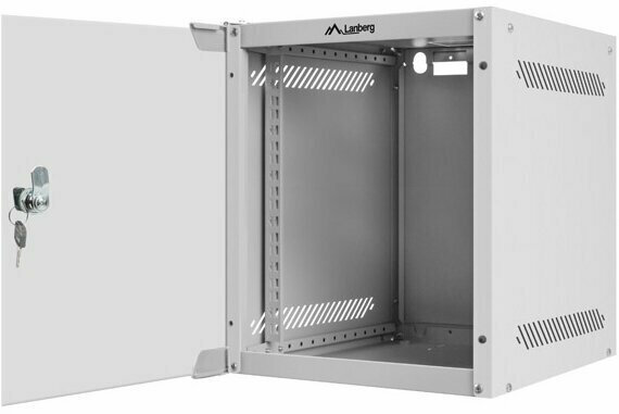 Lanberg Επιτοίχια Καμπίνα Rack 6U 28x31x33.6cm Γκρι WF10-2306-10S