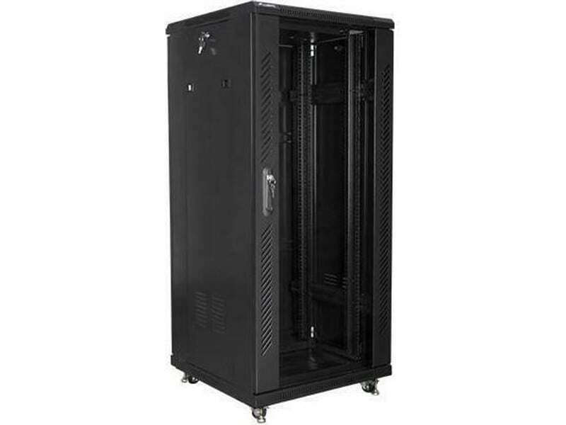Lanberg Επιδαπέδια καμπίνα Rack 19" 27U (600X600) Μαύρο