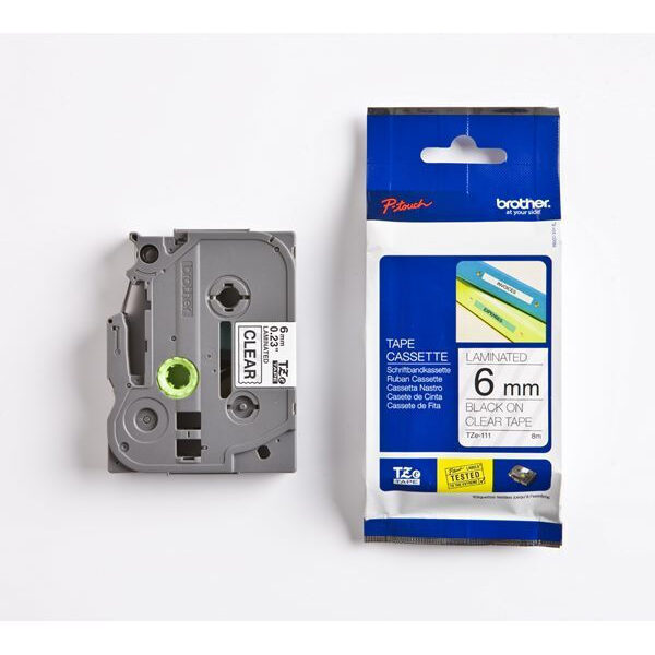 Brother P-touch Ταινία Ετικετογράφου 8m x 6mm σε Διάφανο Χρώμα