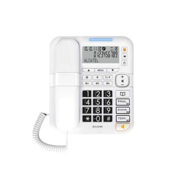Alcatel TMAX 70 Ενσύρματο Τηλέφωνο Γραφείου για Ηλικιωμένους Λευκό