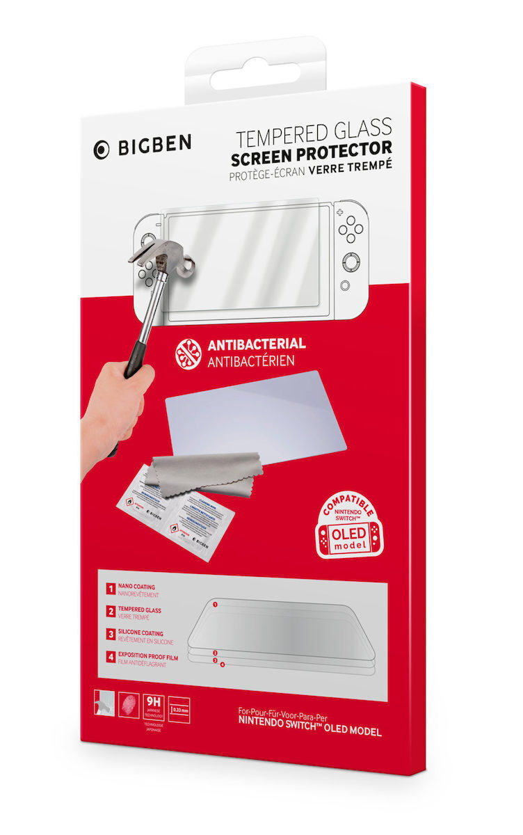 Bigben Interactive Tempered Glass Προστατευτικό Οθόνης για Switch OLED σε Διάφανο χρώμα - Image 1