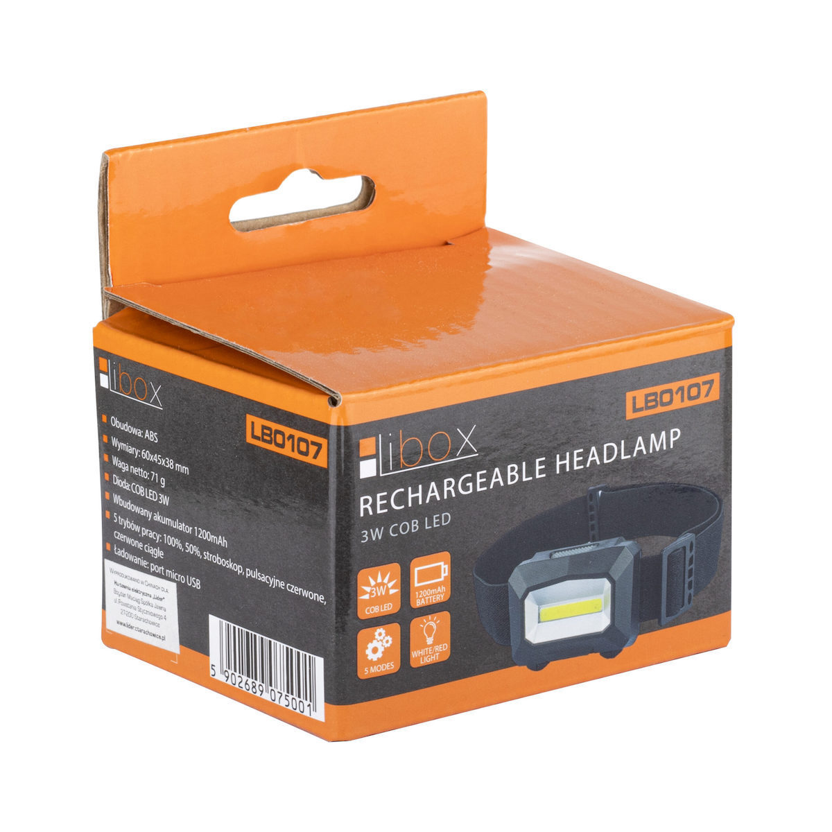 20221206171302_d7a33420 Libox Libox Torch head Επαναφορτιζόμενος Φακός Κεφαλής LED 800lm - Image 3