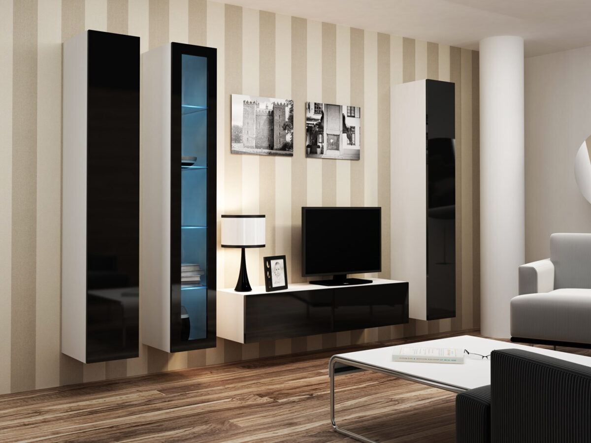 Vigo 180 Κρεμαστή Βιτρίνα από Μοριοσανίδα Sonoma 40x30x180cm - Image 2