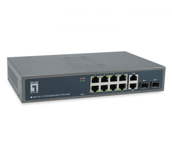 Level One GEP-1221 Unmanaged L2 PoE++