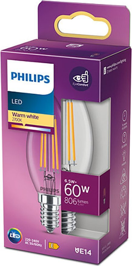 20230103163204_f554c724 Philips Λάμπα LED 6.5W για Ντουί E14 Θερμό Λευκό - Image 2