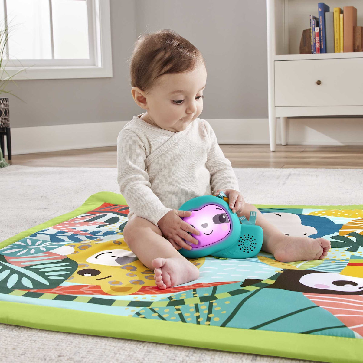 20230131091851_1d995621 Fisher Price Γυμναστήριο Δραστηριοτήτων Rainforest με Μουσική για Νεογέννητα - Image 3