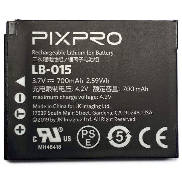 Kodak Μπαταρία Φωτογραφικής Μηχανής Pixpro LB-015 Ιόντων-Λιθίου (Li-ion) 700mAh