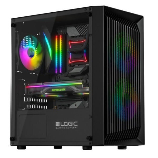 Logic Atos Gaming Mini Tower με Πλαϊνό Παράθυρο