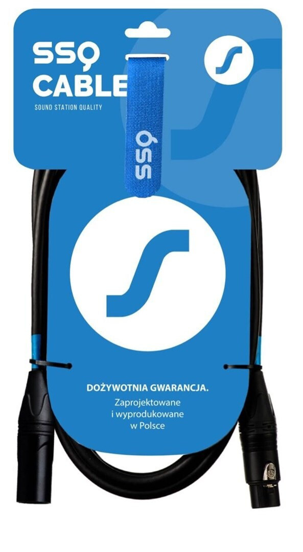 Sound Station Quality (SSQ) Cable XLR male - XLR female Μαύρο 3m (SS-1412)