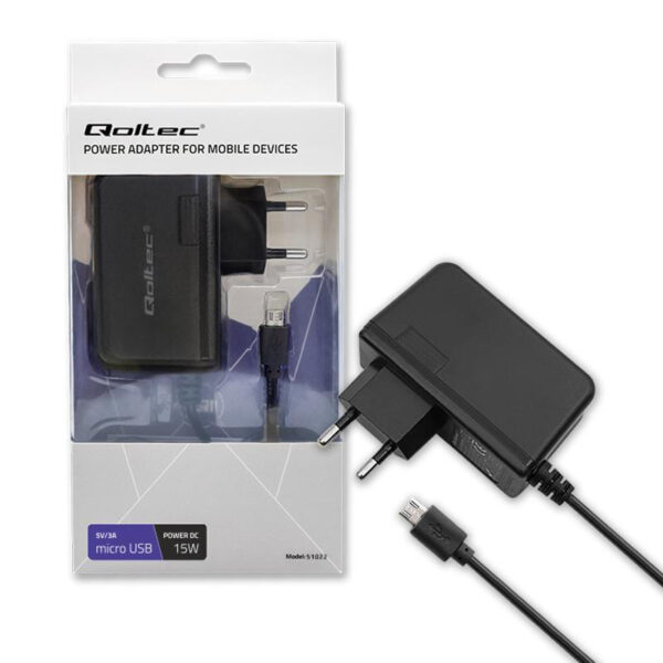 Qoltec 51022 15W με Καλώδιο micro USB