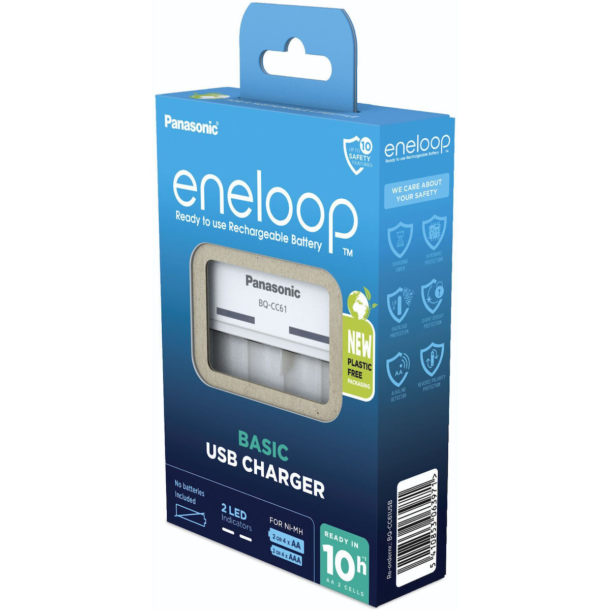 20230411161851_94b51b5a Panasonic Eneloop Basic BQ-CC61 USB Φορτιστής 4 Μπαταριών Ni-MH Μεγέθους AA/AAA Σετ με 4x AA 2000mAh - Image 4