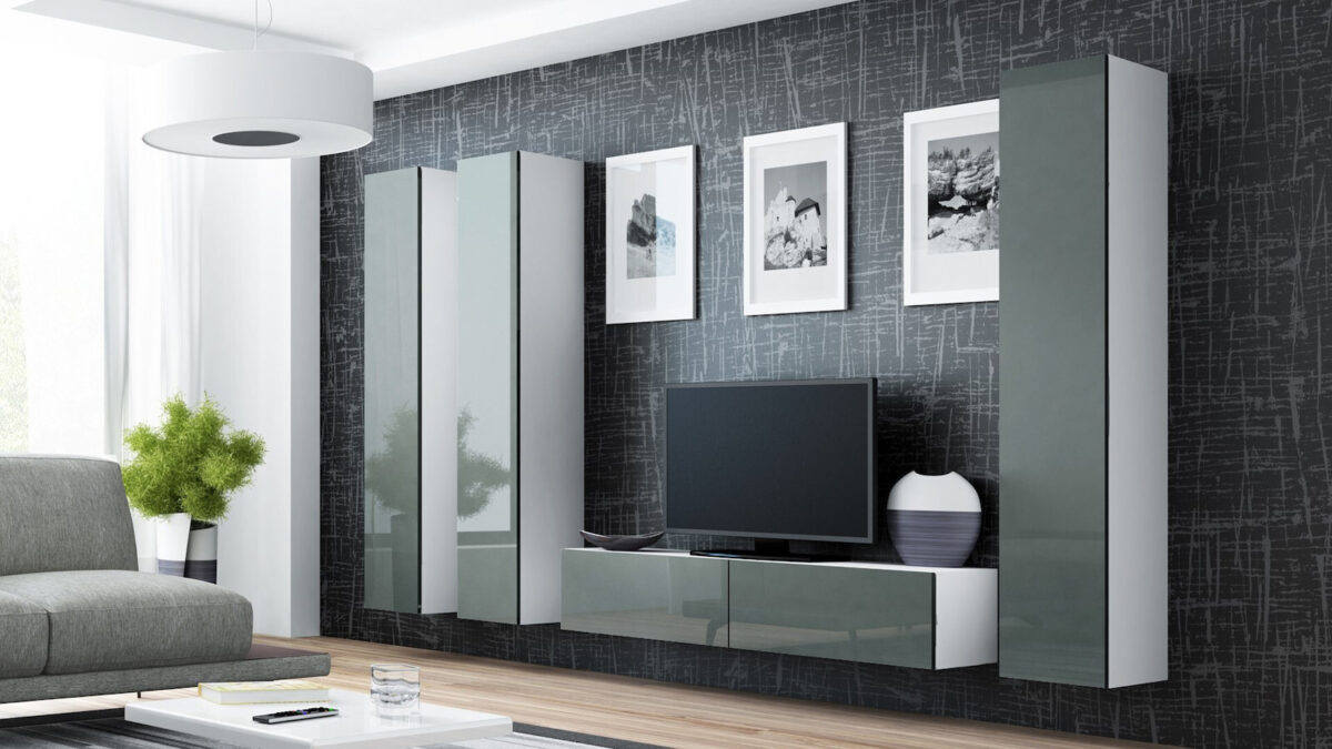 Vigo 180 Κρεμαστή Βιτρίνα από Μοριοσανίδα Sonoma 40x30x180cm - Image 2