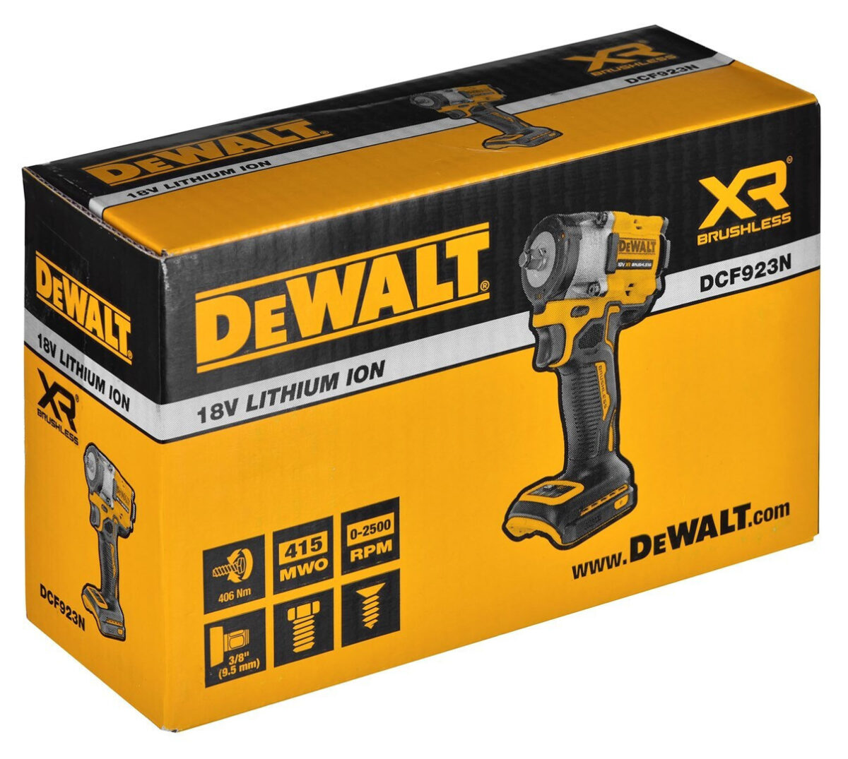 Dewalt DCF923N Μπουλονόκλειδο Μπαταρίας 18V Solo με Υποδοχή 3/8" - Image 5