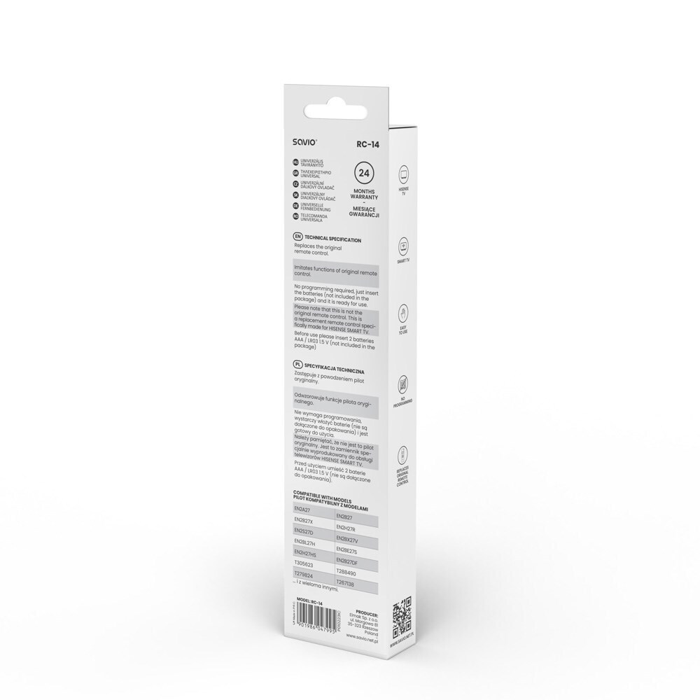 20230626125404_952220a1 Savio Universal Τηλεχειριστήριο RC-14 για Τηλεοράσεις - Image 3
