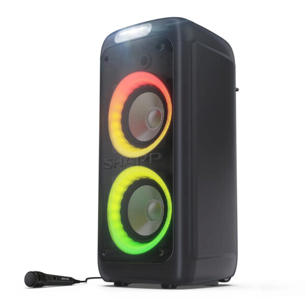 Sharp Σύστημα Karaoke με Ενσύρματo Μικρόφωνo PS-949 Party Speaker σε Μαύρο Χρώμα