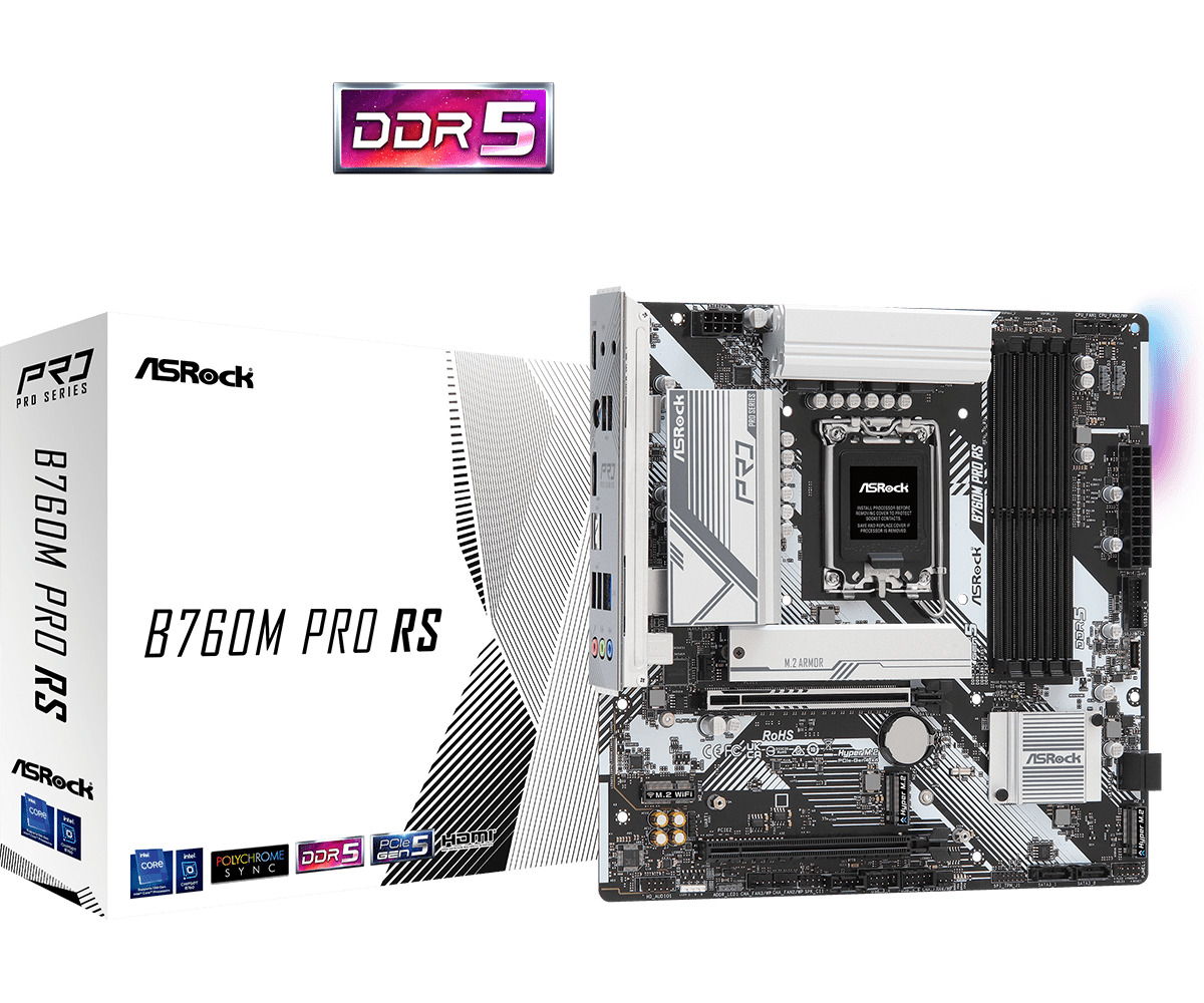 20230703133344_asrock_b760m_pro_rs_motherboard_micro_atx_me_intel_1700_socket ASRock B760M Pro RS - Image 1