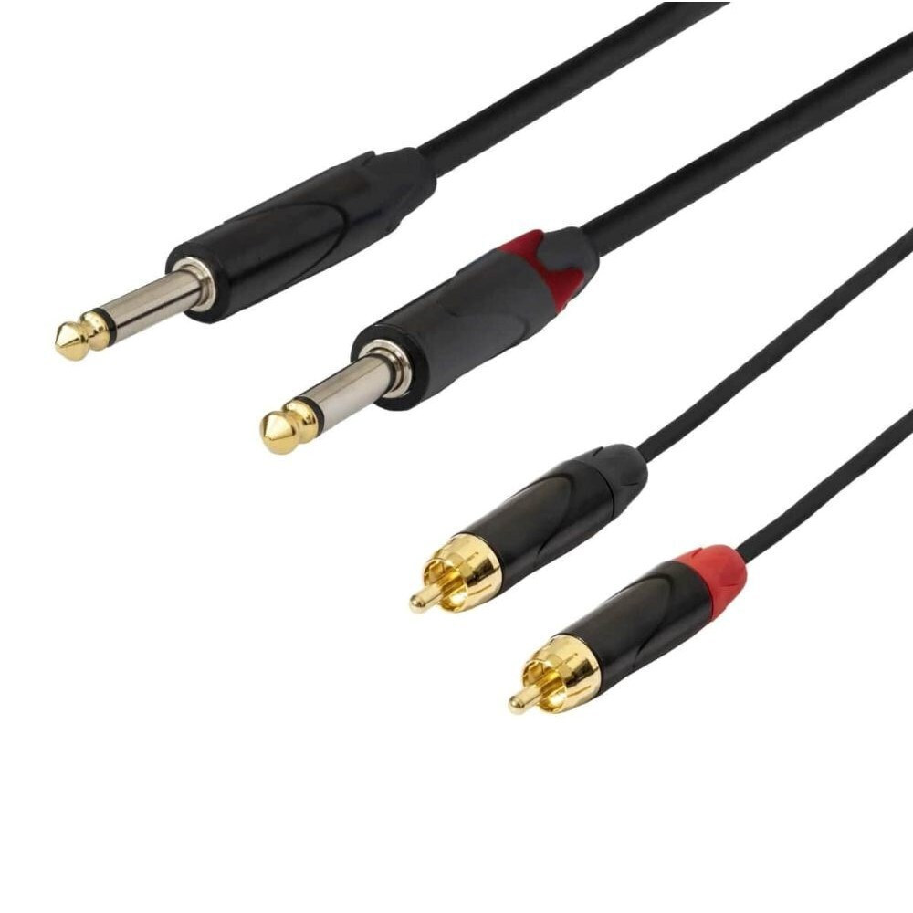 20230704160544_e63811d2 Sound Station Quality (SSQ) Cable 2x 6.3mm male - 2x RCA male 3m (SS-1430) - Image 3