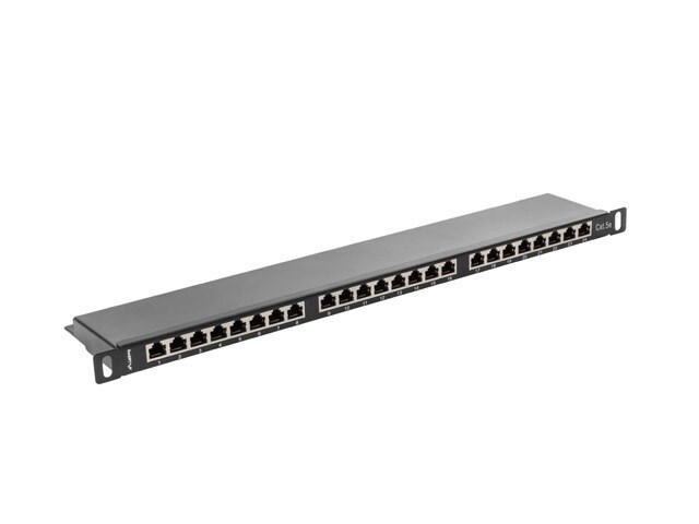 20230719102659_4f1b3ed8 Lanberg Patch Panel 24 Port 0.5u 19” Cat.5e Shielded Black - Image 4