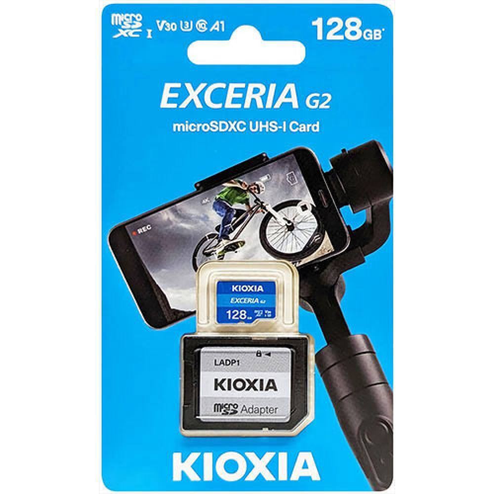 Kioxia Exceria G2 microSDXC 128GB Class 10 U3 V30 UHS-I με αντάπτορα