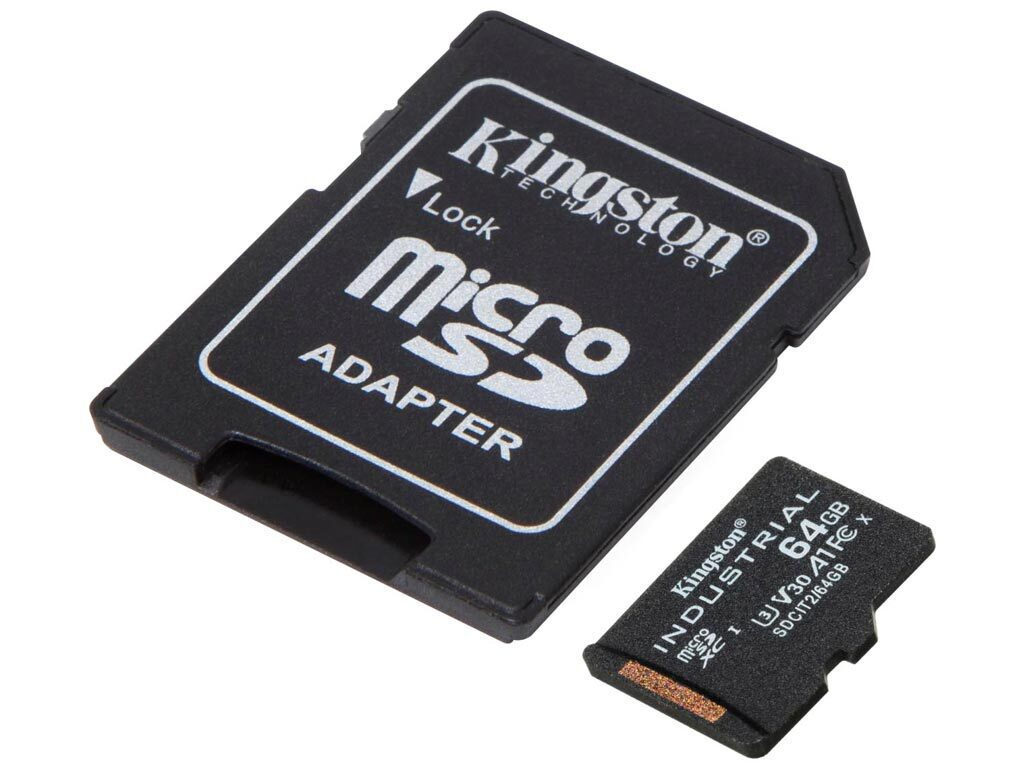 Kingston Industrial microSDXC 64GB Class 10 U3 V30 A1 UHS-I