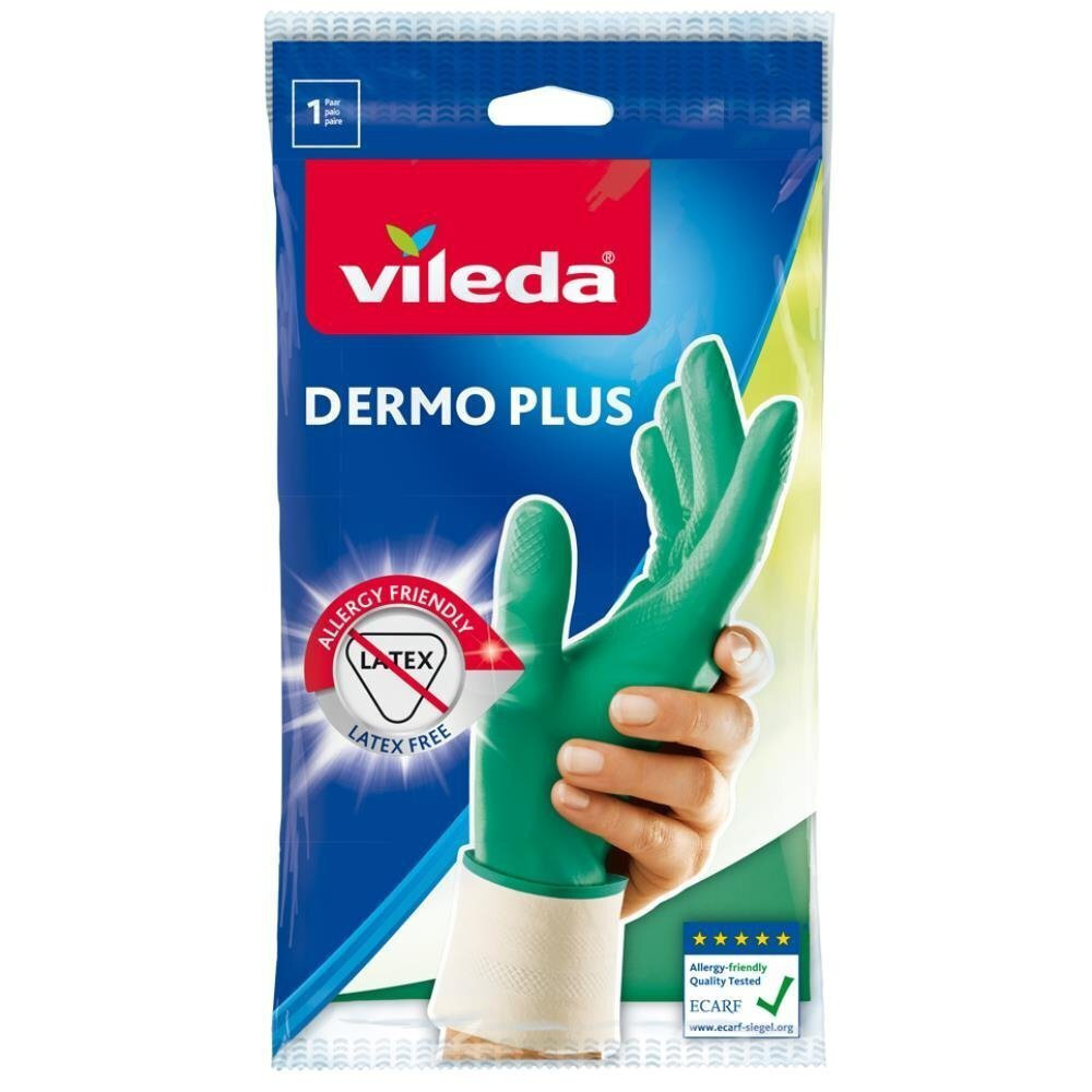 20230907152526_vileda_gantia_kathariotitas_dermo_plus_latex_large_prasina_2tmch Vileda Γάντια Καθαριότητας Dermo Plus Latex Large Πράσινα 2τμχ - Image 1