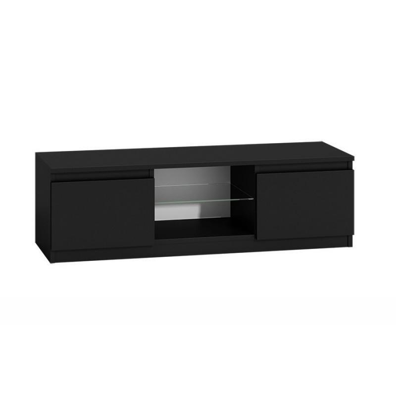 20230919141752_epiplo_tileorasis_xylino_mayro_m140xp40xy36cm_rtv140 Ξύλινο Gloss Black 140x40x36εκ. RTV140 - Image 1